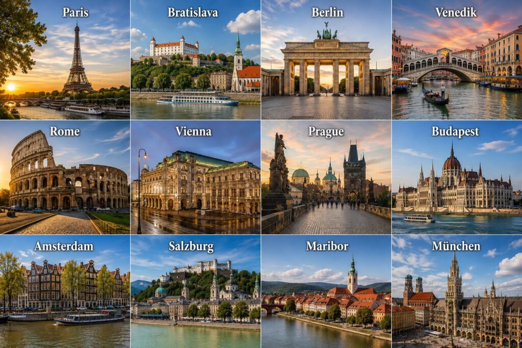 Auslandfahrten ab Wien mit Black Eagle Limousinenservice – Transfer nach München, Prag, Budapest, Bratislava, Salzburg, Venedig, Paris, Berlin, Rom und Amsterdam