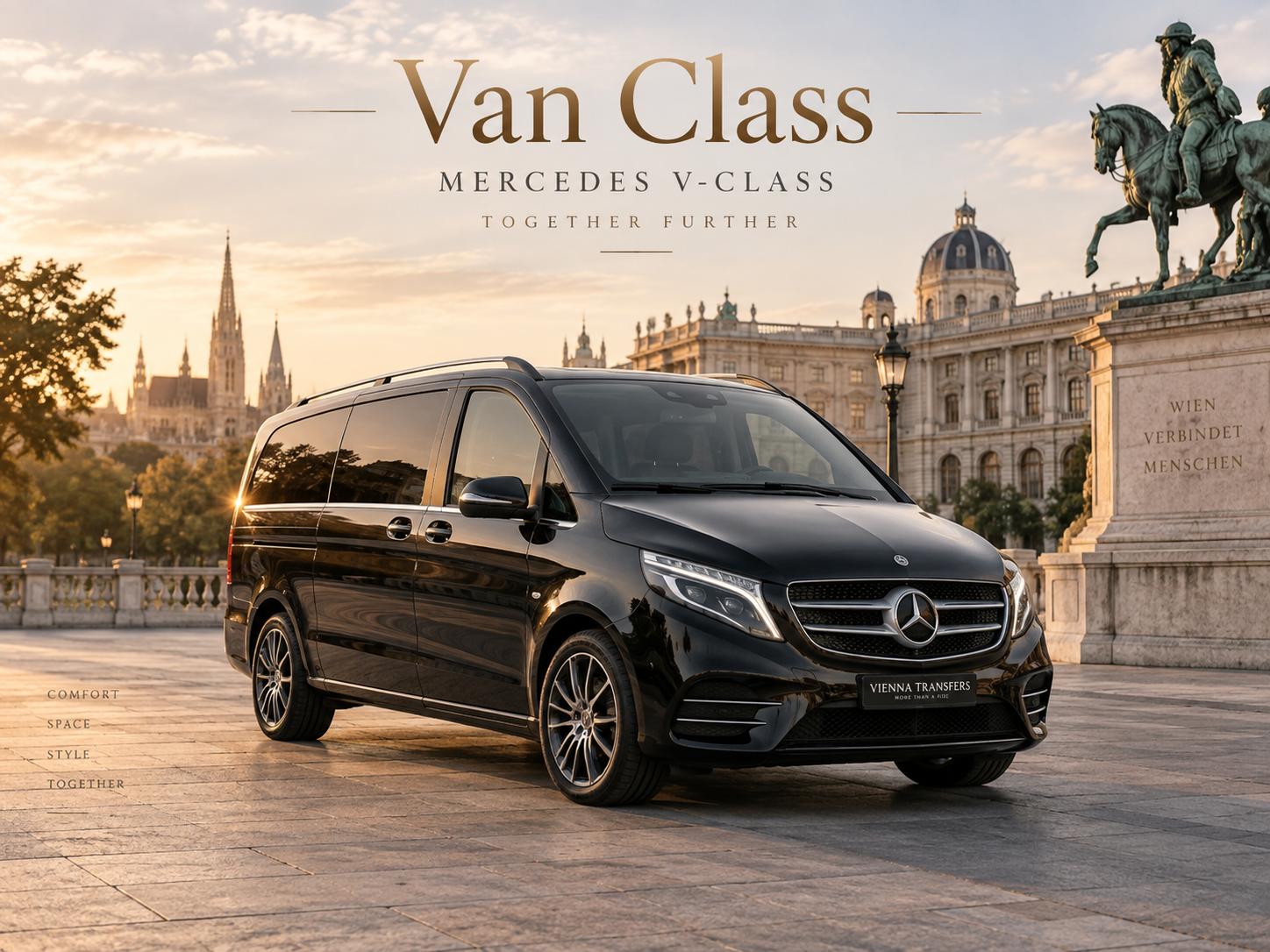 Van Class Minivan mit Chauffeur Wien – Flughafentransfer für Gruppen